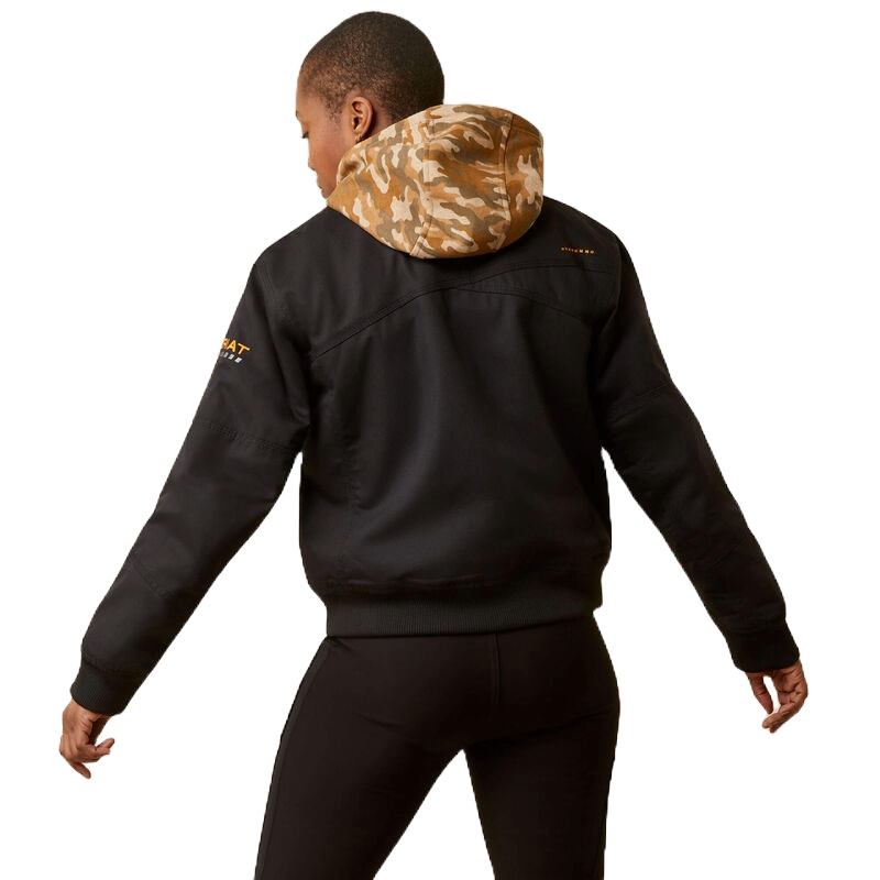 Ariat Rebar Stretch Canvas Bomber Jacket - Black  from GME Supply